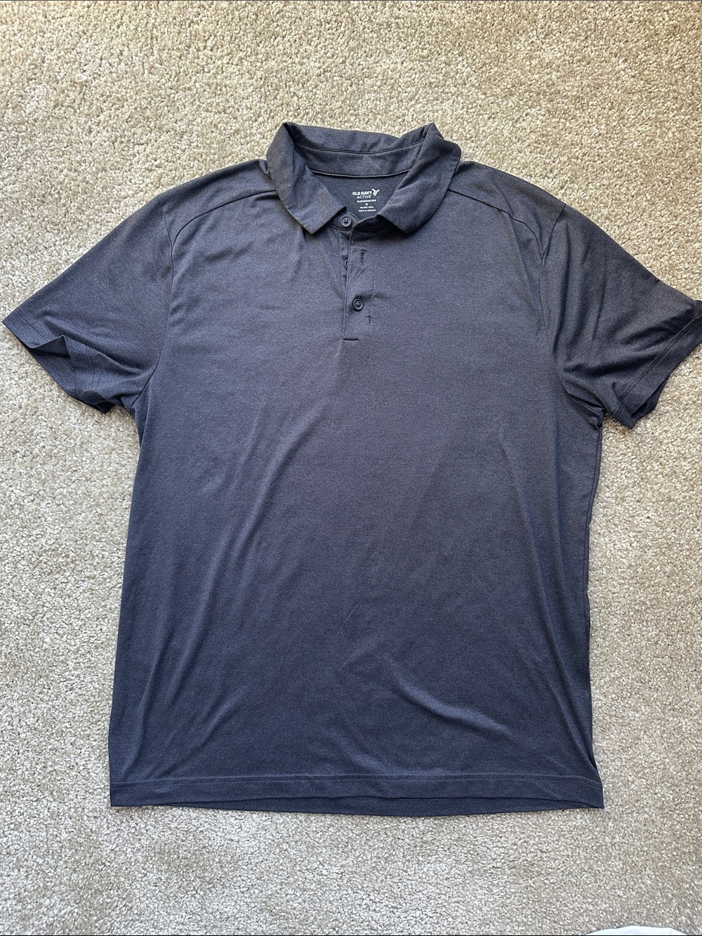 Old Navy Men's Charcoal Gray Dri-Fit Polo Shirt